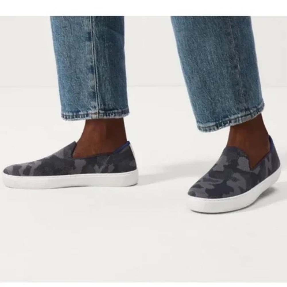 Rothy’s The Original Sneakers Slip On Shoes Camouflage Camo Gray Grey 10